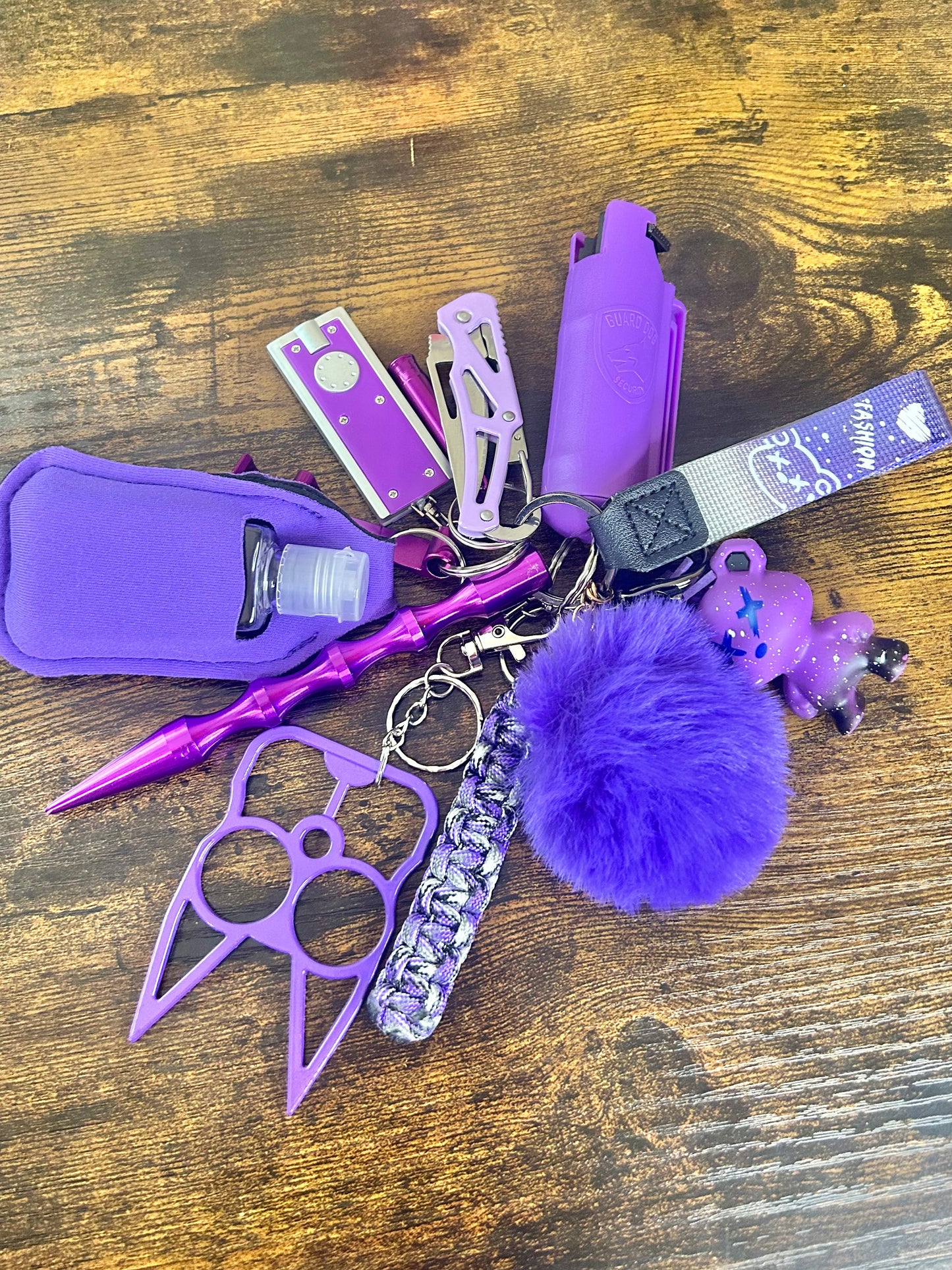 Purple Bear Keychain