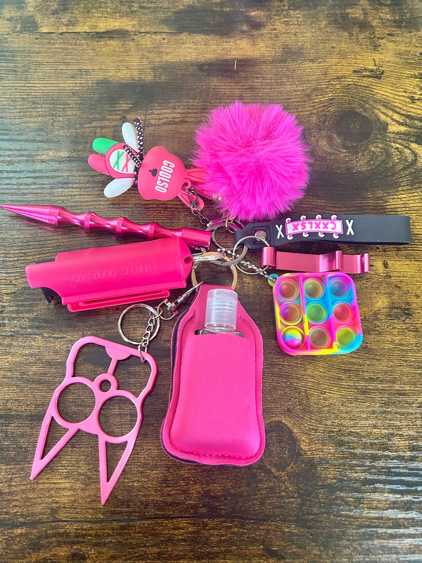 Pink Bunny Keychain