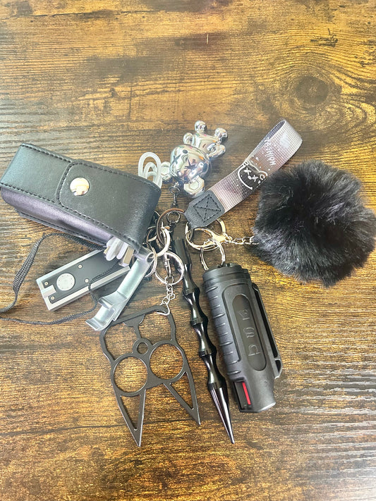 Silver Bear Keychain